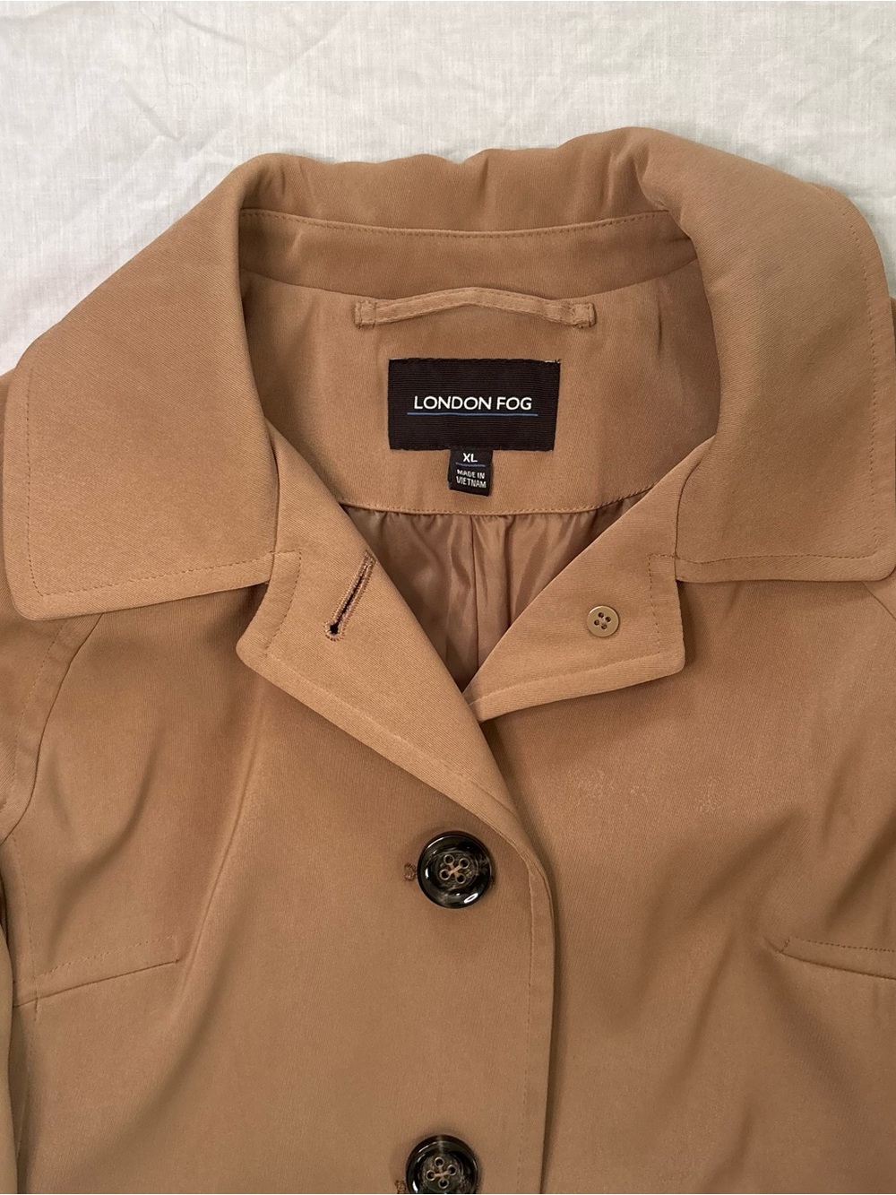 London Fog Women's Tan Trench Coat Size XL